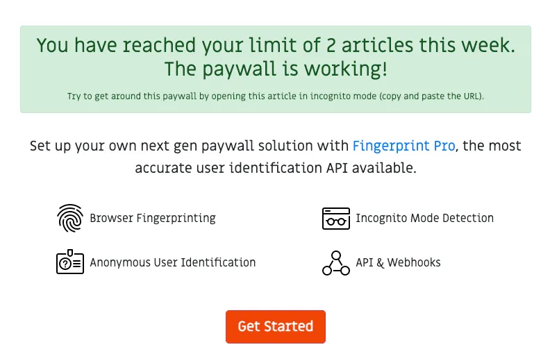 Paywall screenshot