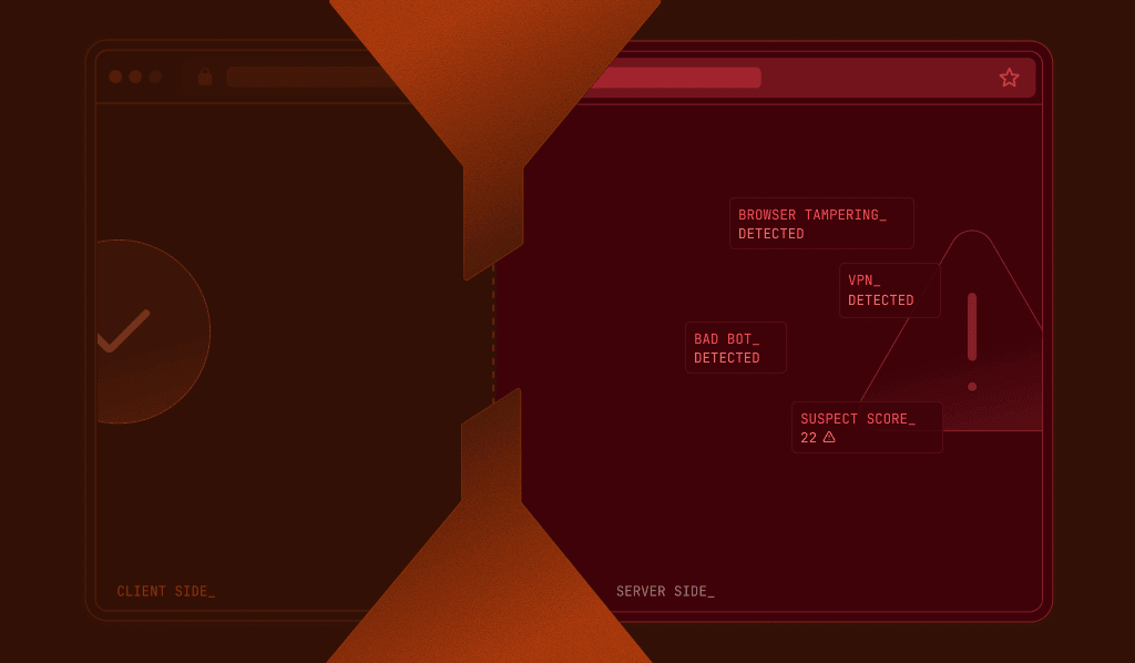 Image for client side vs. server side fingerprinting