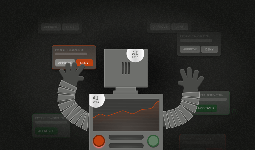 An AI robot approves and denies transactions