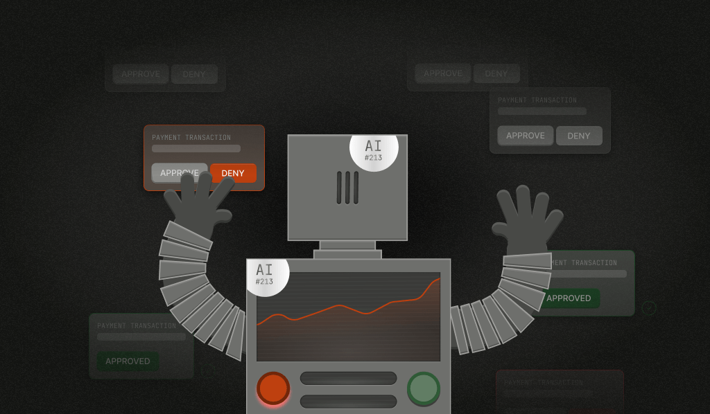 An AI robot approves and denies transactions