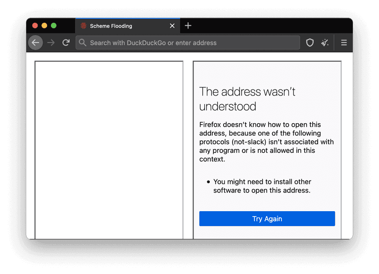 An example of how you can use an iframe element to check if an application is installed