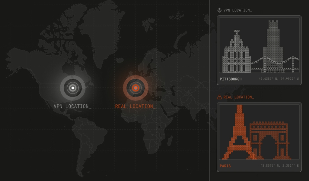 two locations pinpointed on a map