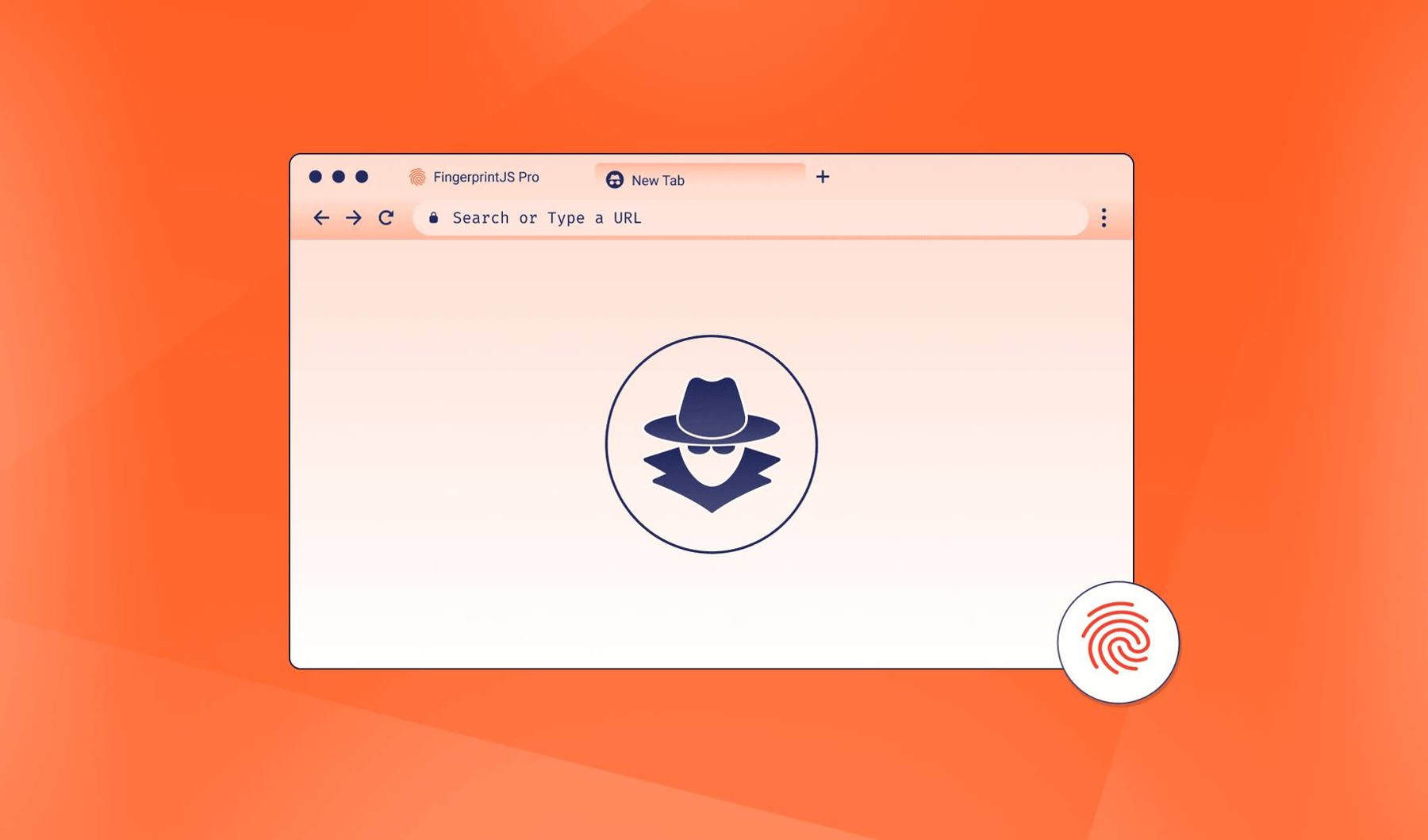 illustration of incognito browser window