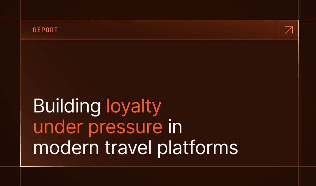 Cover image: Travel and hospitality fraud report A name plate of the report that says "Building loyalty under pressure in modern travel platforms"