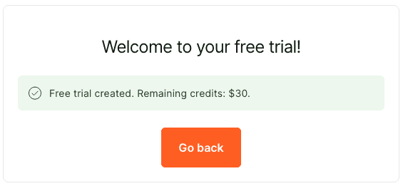 welcome trial example