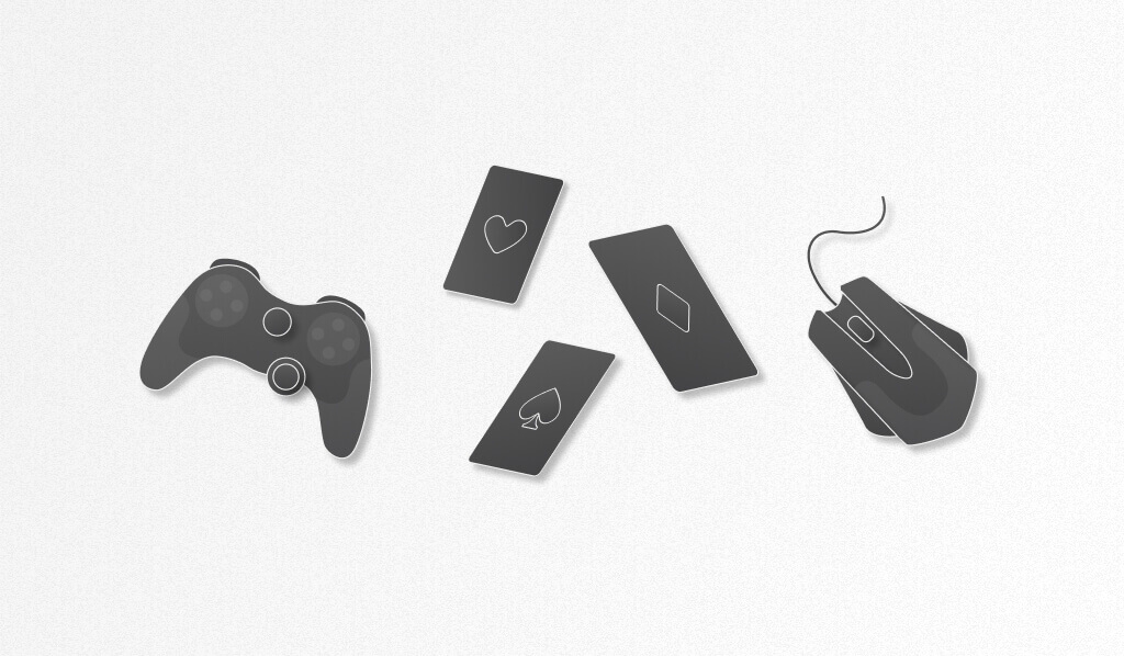 Gaming Controllers and Poker Cards Gaming Controllers and Poker Cards