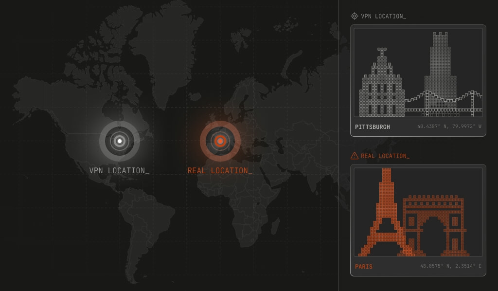 two locations pinpointed on a map
