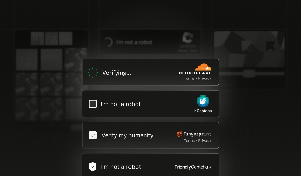 cloudflare, hcaptcha, and fingerprint buttons