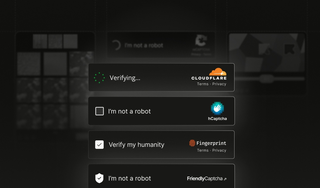 cloudflare, hcaptcha, and fingerprint buttons