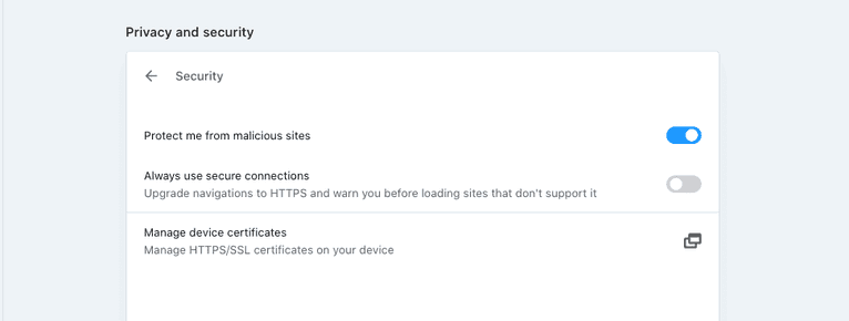 Opera malware and phishing protection