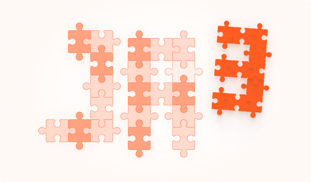 puzzle pieces that spell out JA3